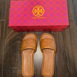 Tory Burch double t sport slide